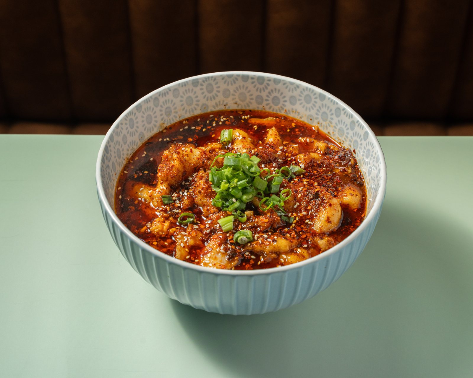 Spicy Boiled Fish Fillet in red chili oil at Lao Sze Chuan Baltimore
